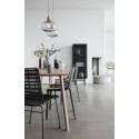 Suspension en verre et liege design hubsch