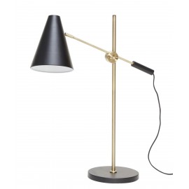 Schicke Designer-Schreibtischlampe aus schwarzem Messing und Metall von Hübsch