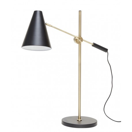 Lampe de bureau laiton noir hubsch