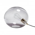 Lampe à poser boule ovale verre transparent Hübsch