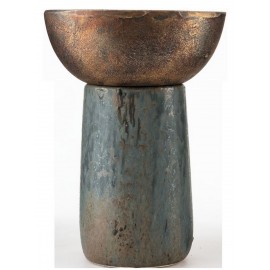 House Doctor Combi Vase aus Metallsteinzeug