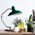 Lampe de table bureau classique laiton house doctor desk vert Cb0451