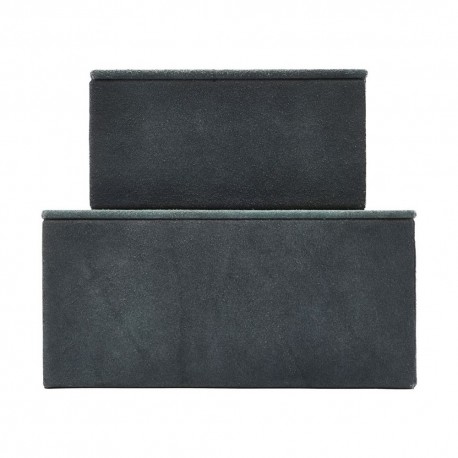 boites de rangement en cuir bleu house doctor suede