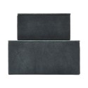 boites de rangement en cuir bleu house doctor suede