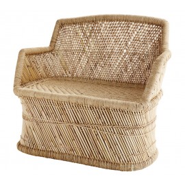 Fauteuil bois bambou naturel rétro Madam Stoltz