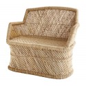 Fauteuil en bambou naturel et corde Madam Stoltz