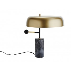 Lampe de bureau style années 40 laiton et marbre Madam Stoltz