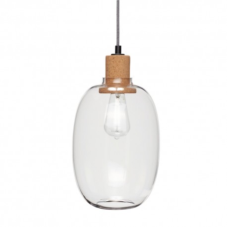 Suspension design verre transparent liege hubsch