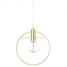 Suspension cercle metal laiton dore bloomingville