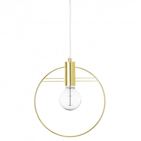 Suspension cercle metal laiton dore bloomingville