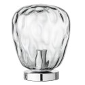 Lampe a poser verre fume gris metal argent bloomingville