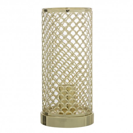 Lampe tube metal dore ajoure bloomingville