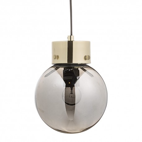 Suspension boule verre fumé argent Bloomingville