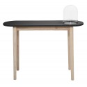 Table console bois nature et noir avec cloche en verre bloomingville