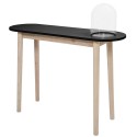 Table console bois nature et noir avec cloche en verre bloomingville