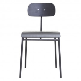 Chaise rétro design bois noir House Doctor School