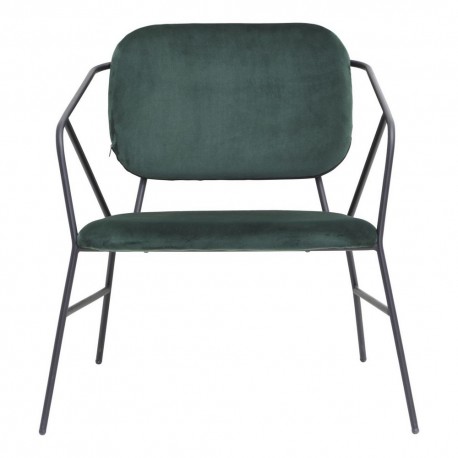 Fauteuil lounge velours vert foncé House Doctor Klever