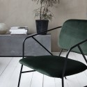 Fauteuil lounge velours vert fonce house doctor klever