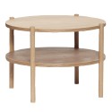 Table basse ronde bois naturel 2 plateaux hubsch