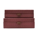 Set de 2 boites de rangement rouge fonce house doctor ray