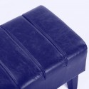 Banc bout de lit bleu foncé simili cuir Versa