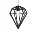 Lampe suspension diamant bois noir aveva design