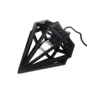 Petite lampe suspension diamant bois noir Aveva Design S