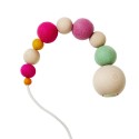 suspension perles bois feutrine aveva design wow rose vert