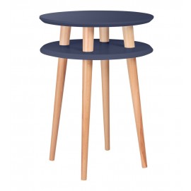 Table d'appoint ronde graphite bois Ragaba Ufo