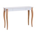 Table de bureau classique blanc bois avec tiroir Ragaba Lillo