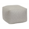 Pouf carré gris laine Hübsch