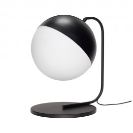 Lampe à poser design boule noir blanc design rétro Hübsch