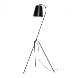 Lampadaire métal noir design scandinave Hübsch