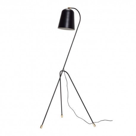 Lampadaire métal noir design scandinave Hübsch