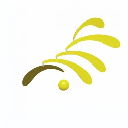 Mobile décoration design Flensted Mobiles Flowing Rhythm jaune