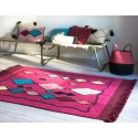 lorena canals assa tapis lavable ethnique rose fuchsia 120 x 185 cm