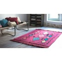 Tapis lavable ethnique rose fuchsia Lorena Canals Assa 120 x 185 cm