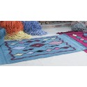 Tapis bleu ethnique Lorena Canals Draa 120 x 185 cm