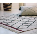 Tapis berbère noir blanc lavable Lorena Canals Bereber Crisscross 120 x 170 cm