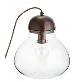 Lampe à poser en verre et bronze antique Madam Stoltz