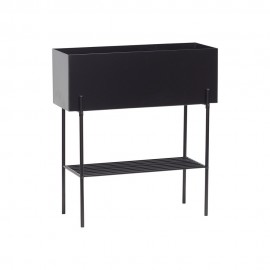 Meuble design support porte plantes metal noir hubsch