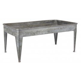 Table basse métal zinc IB Laursen grand modèle