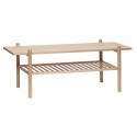 hubsch table basse rectangulaire double plateau bois