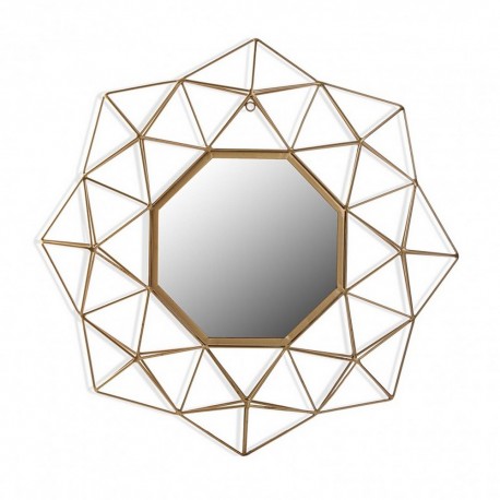 Miroir géométrique métal dore Versa