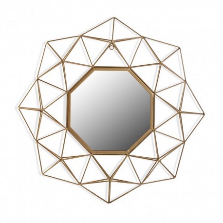 miroir geometrique metal dore versa