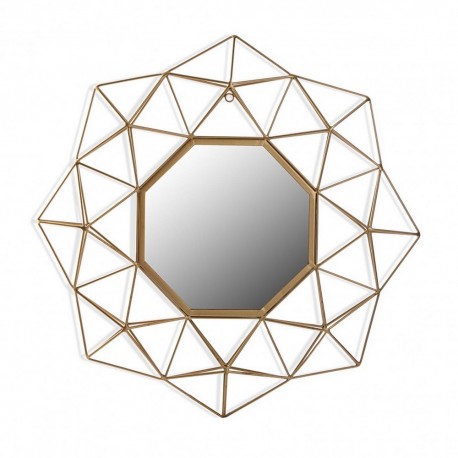 miroir geometrique metal dore versa