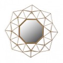 miroir geometrique metal dore versa