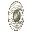 miroir rond geometrique metal dore versa