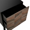 table de chevet contemporaine noire bois 2 tiroirs versa