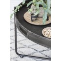 table basse ronde plateau metal noir vieilli campagne chic ib laursen